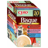 Ciao Bisque sosemainen täydennysravinto kissalle kanan, naudan ja kalan makuisena