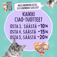KAIKKI CIAO TUOTTEET JOPA -20%!