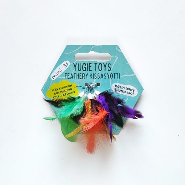 Kotimainen-kissanlelu-Yugie-Toys-Feathery-mini-kissasyottisetti-3kpl-laadukkaat-kissanlelut-kissan-lelut-lemmikkitarvikkeet-netista-lemmikkitarvike-yugie