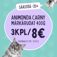 ANIMONDA CARNY KISSANRUOKA TARJOUS!