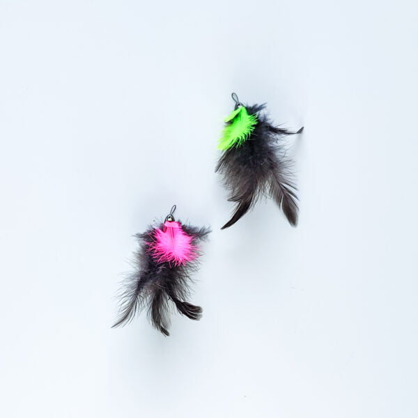 Yugie-Toys-Neon-Feathery-Kissasyotti-pinkki-vihrea-kissanlelu-kissan-onkilelun-vaihtopaat-lemmikkitarvikkeet-lemmikkitarvike-yugie
