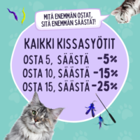 KAIKKI KISSASYÖTIT TUOTTEET JOPA -25%!